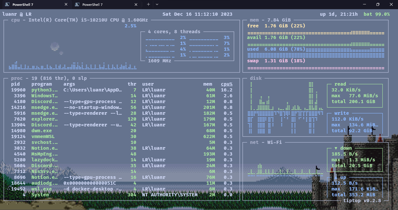 Meu preset de terminal com Starship no Windows Terminal